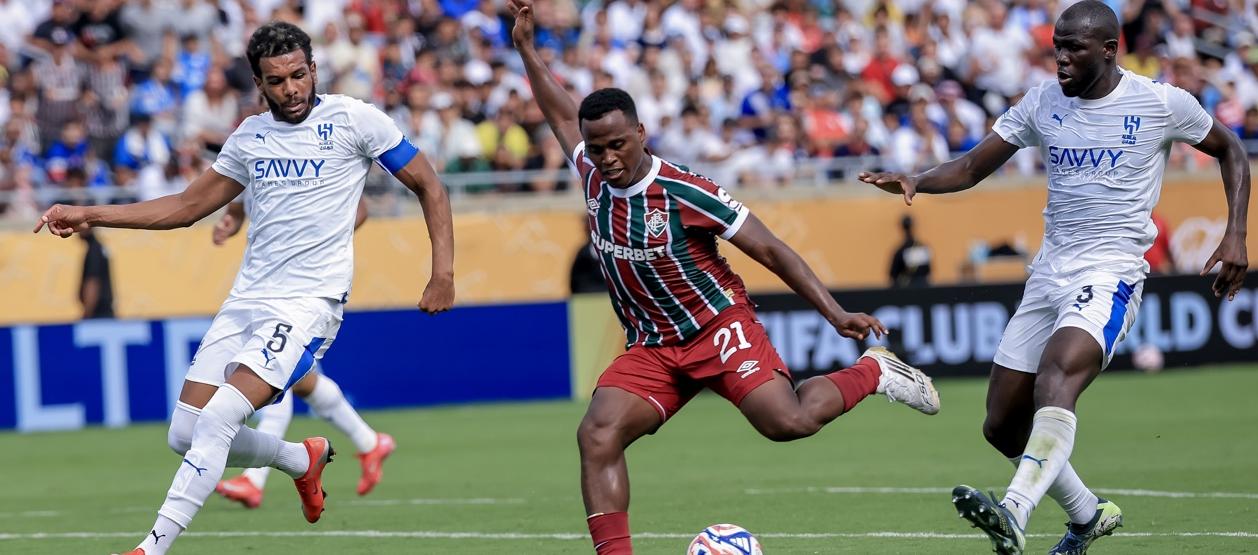 Jhon Arias durante el partido de cuartos de final contra el Al Hilal.