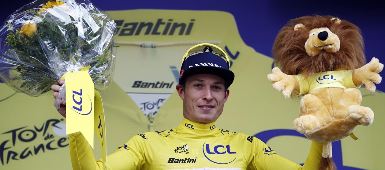 El belga Jasper Philipsen, primer líder del Tour de Francia. 