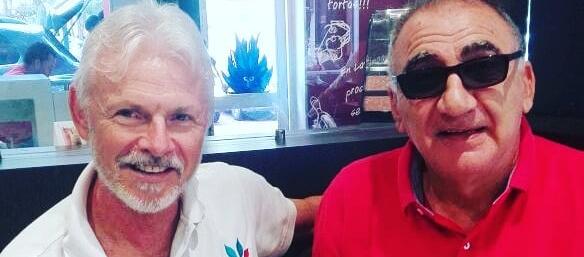 Juan José Ordóñez con el 'Zurdo' López, a quien acompañó en varios de sus ciclos en Junior. 