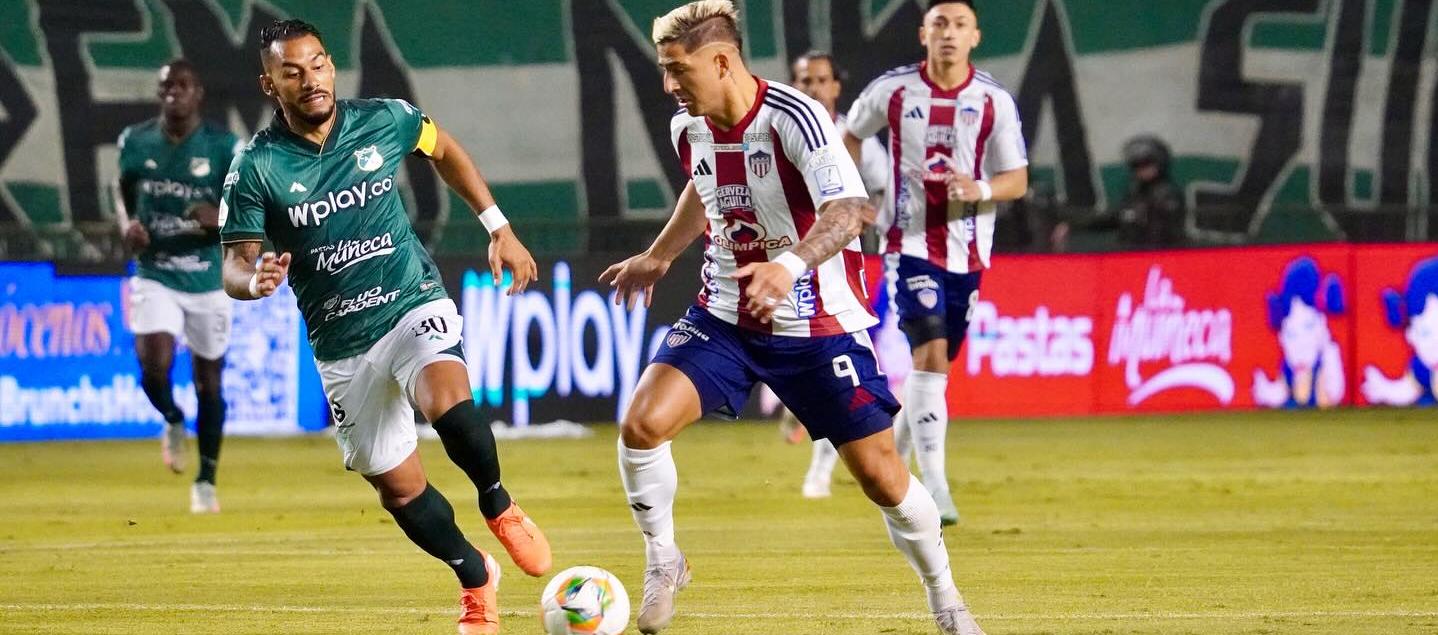 El paraguayo Guillermo Paiva durante el partido contra Deportivo Cali. 
