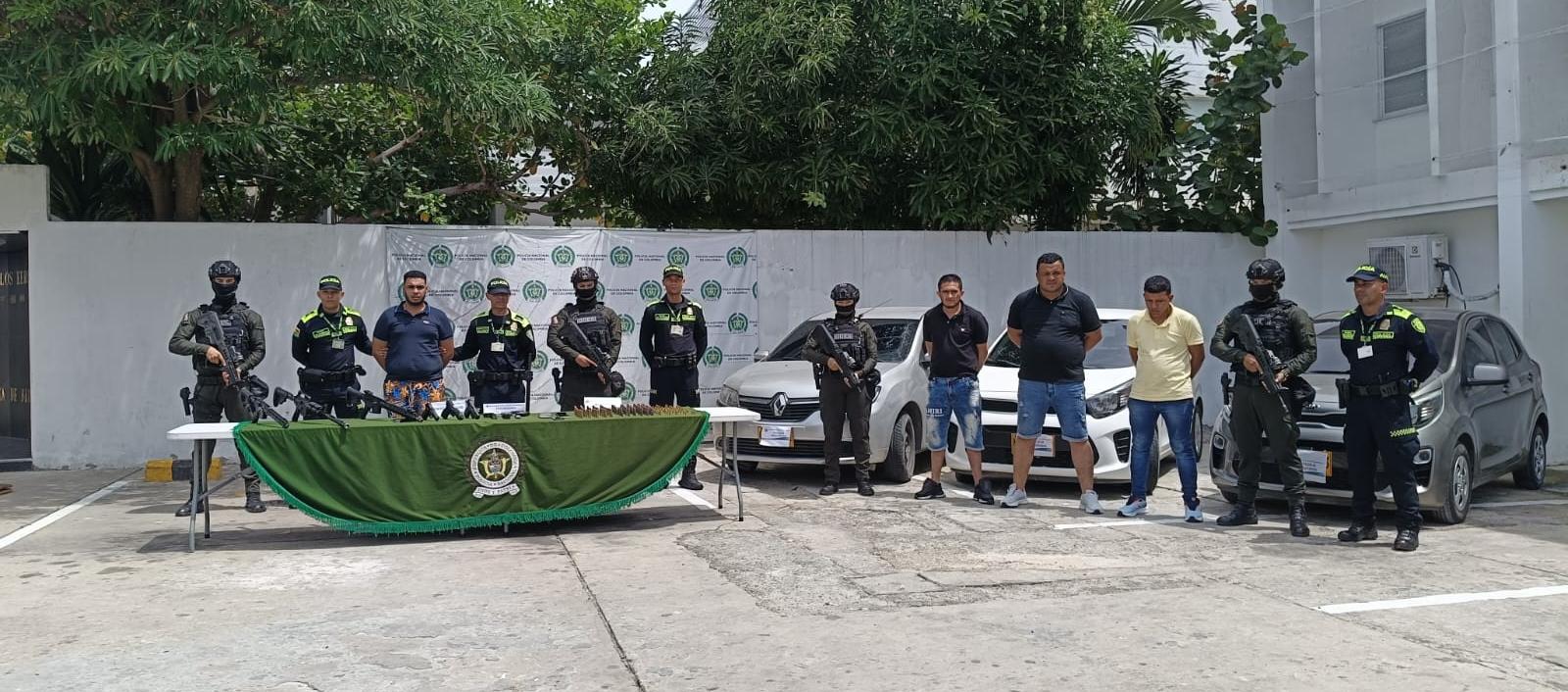 Julio Orlando Hugueth, Davier Eduardo Ramírez, Oscar Javier Vaquiro y Pedro Pablo Ochoa. 