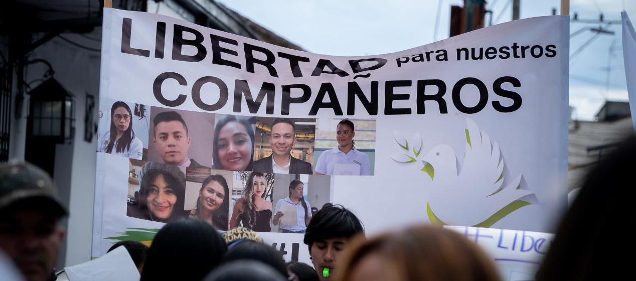Funcionarios secuestrados en el Cauca.