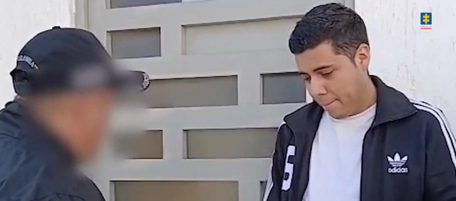 Óscar Santiago Gómez Leal, al momento de su captura.