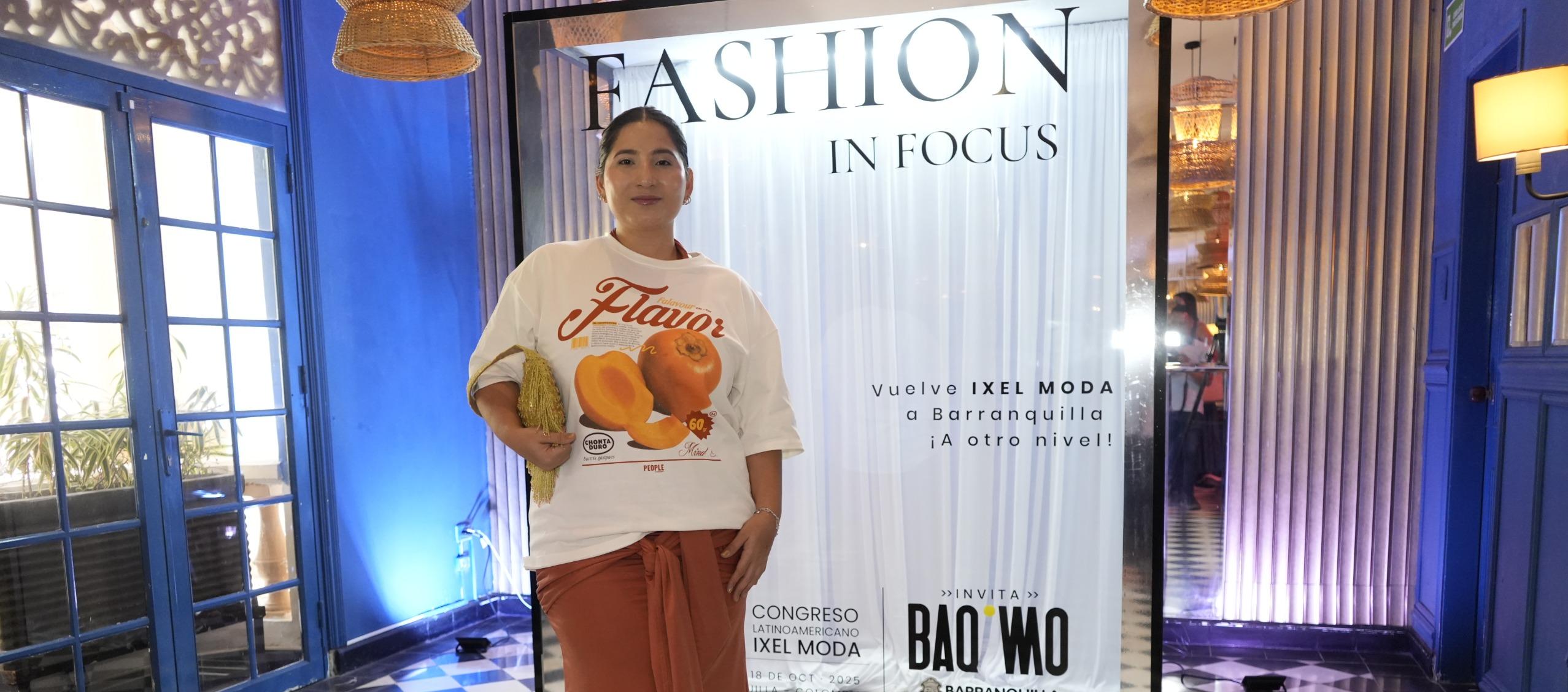 Flor Chaparro durante el lanzamiento del Congreso Latinoamericano Ixel Moda 2025. 
