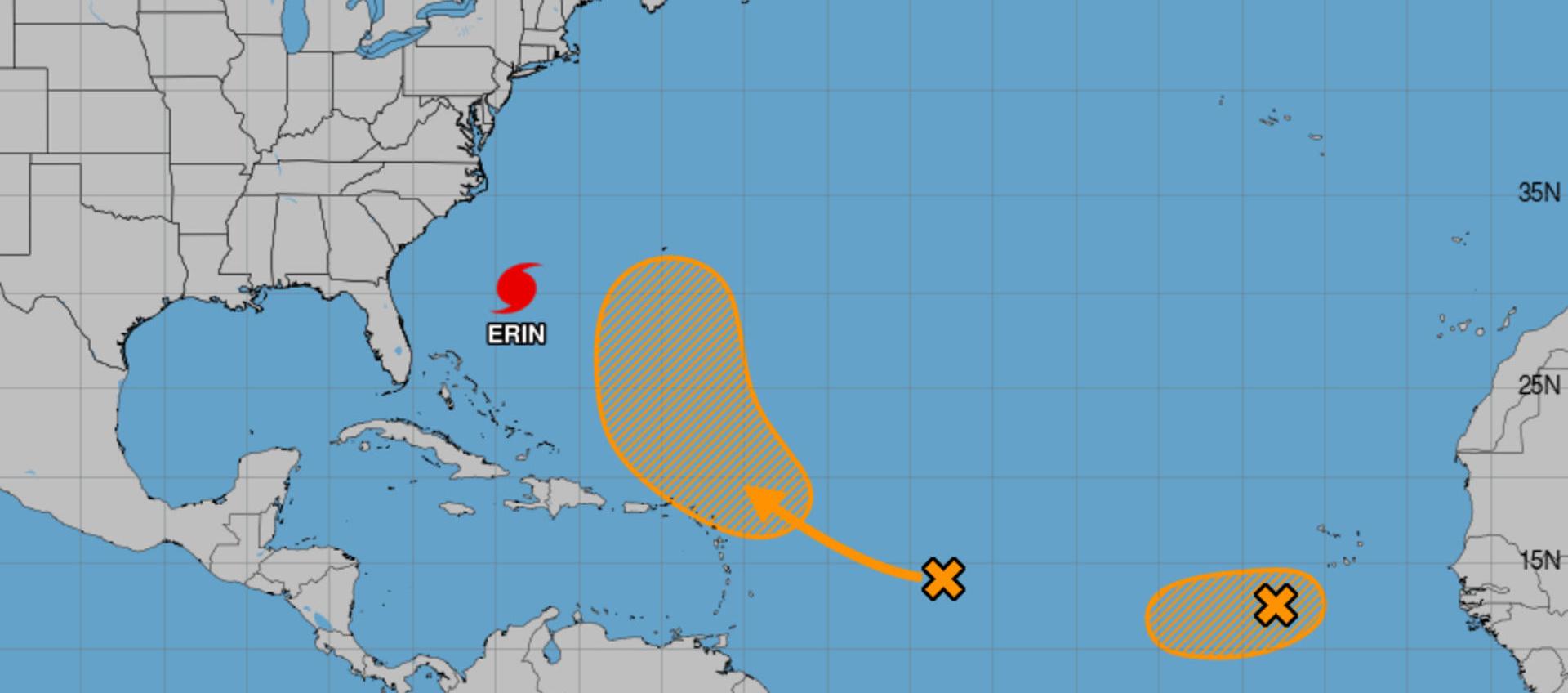 Estado del Huracán Erin.