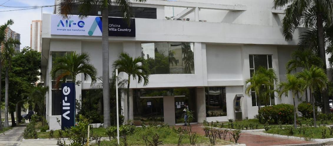 Fachada de la oficina de Air-e en Villa Country, en Barranquilla.