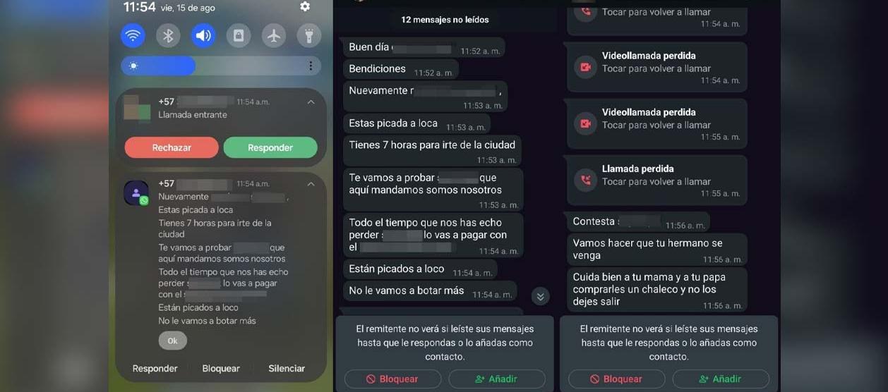 Amenazas a una familia