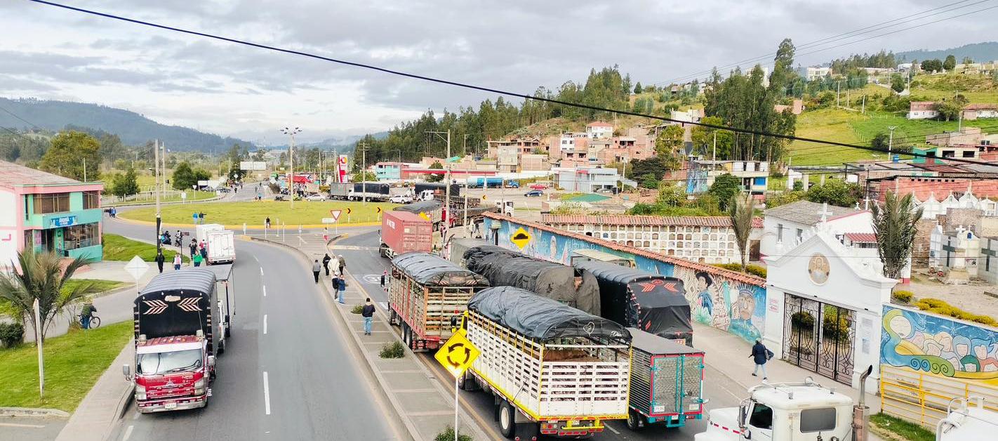 Gremio minero protesta en el departamento de Boyacá. 