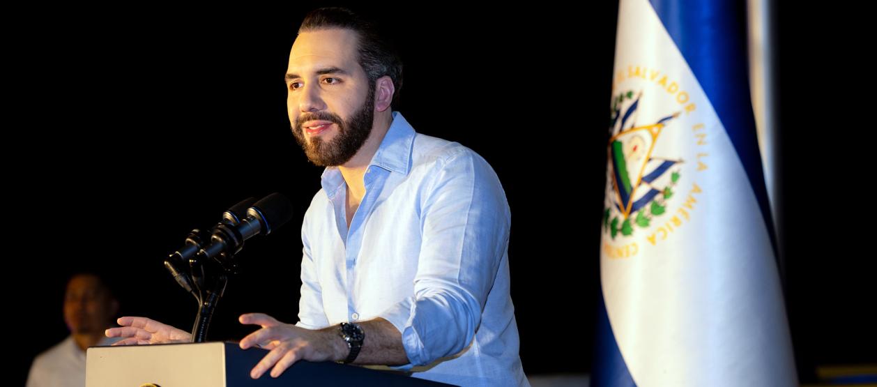 El presidente de El Salvador, Nayib Bukele.