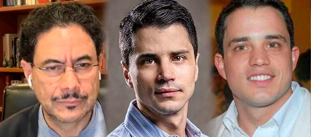 Senador Iván Cepeda y Tomás y Jerónimo Uribe.