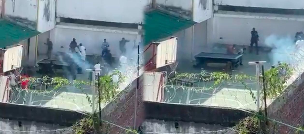 Momento de los enfrentamientos en la cárcel de Villahermosa. 