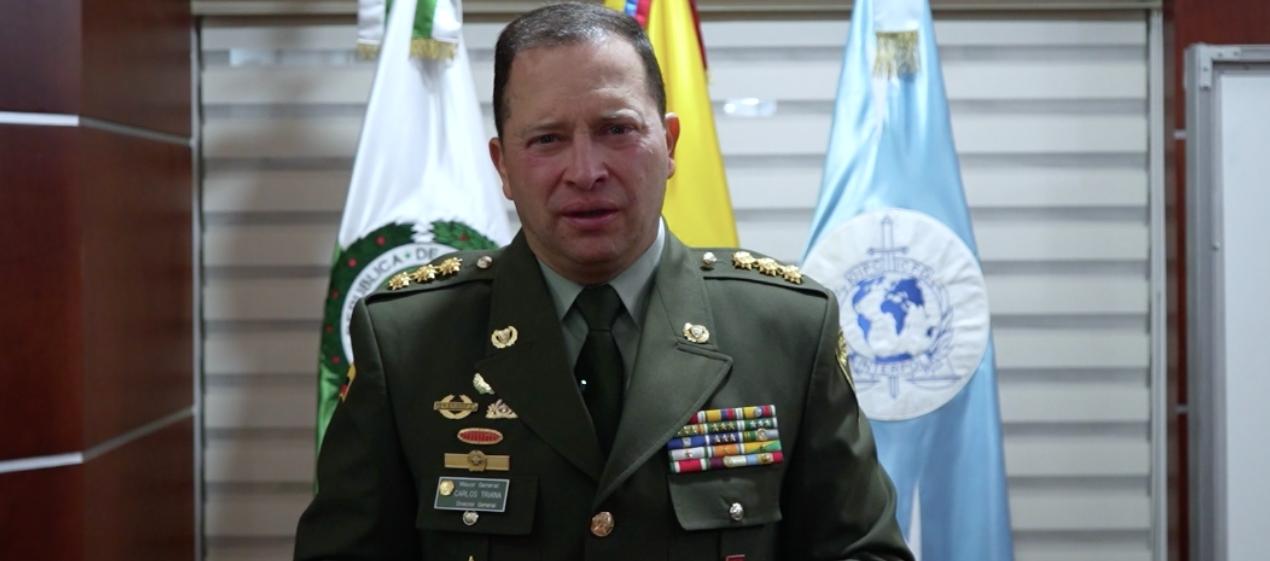 Mayor General Carlos Triana, director de la Policía Nacional. 