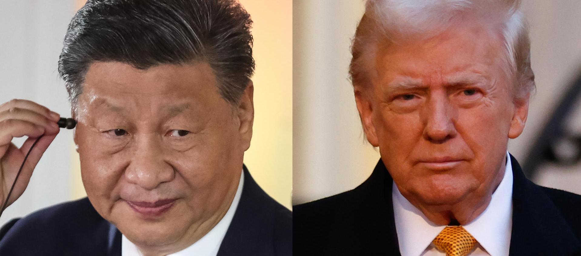  Presidente de China, Xi Jinping (i), y al presidente electo de EE.UU., Donald Trump. 