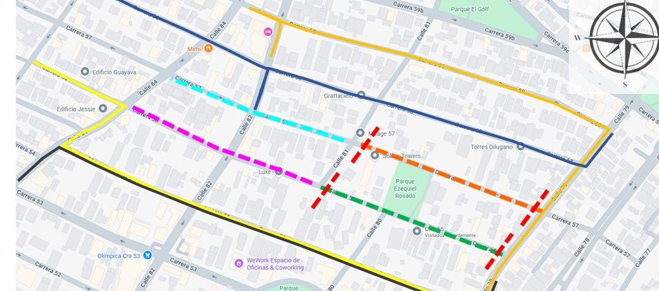 Imagen del cierre vial.