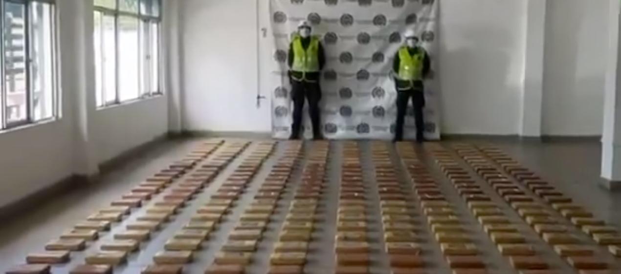 La cocaína incautada por la Policía en Cartagena. 