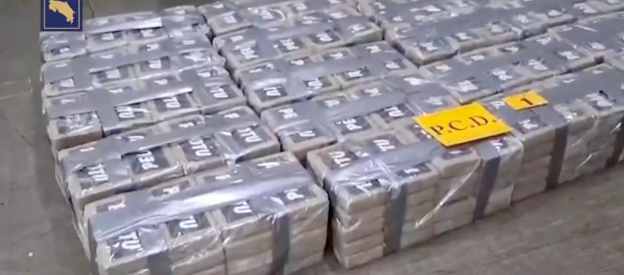 Cocaína incautada en Costa Rica. 