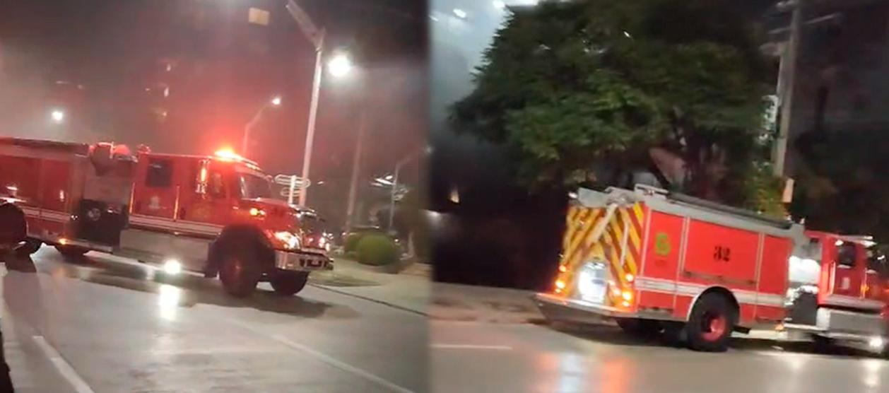 Conato de incendio en el Centro Comercial Le Meridiem. 