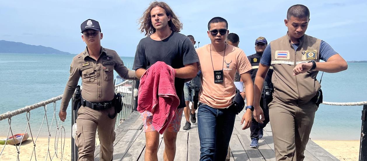 El español Daniel Sancho cuando fue capturado.