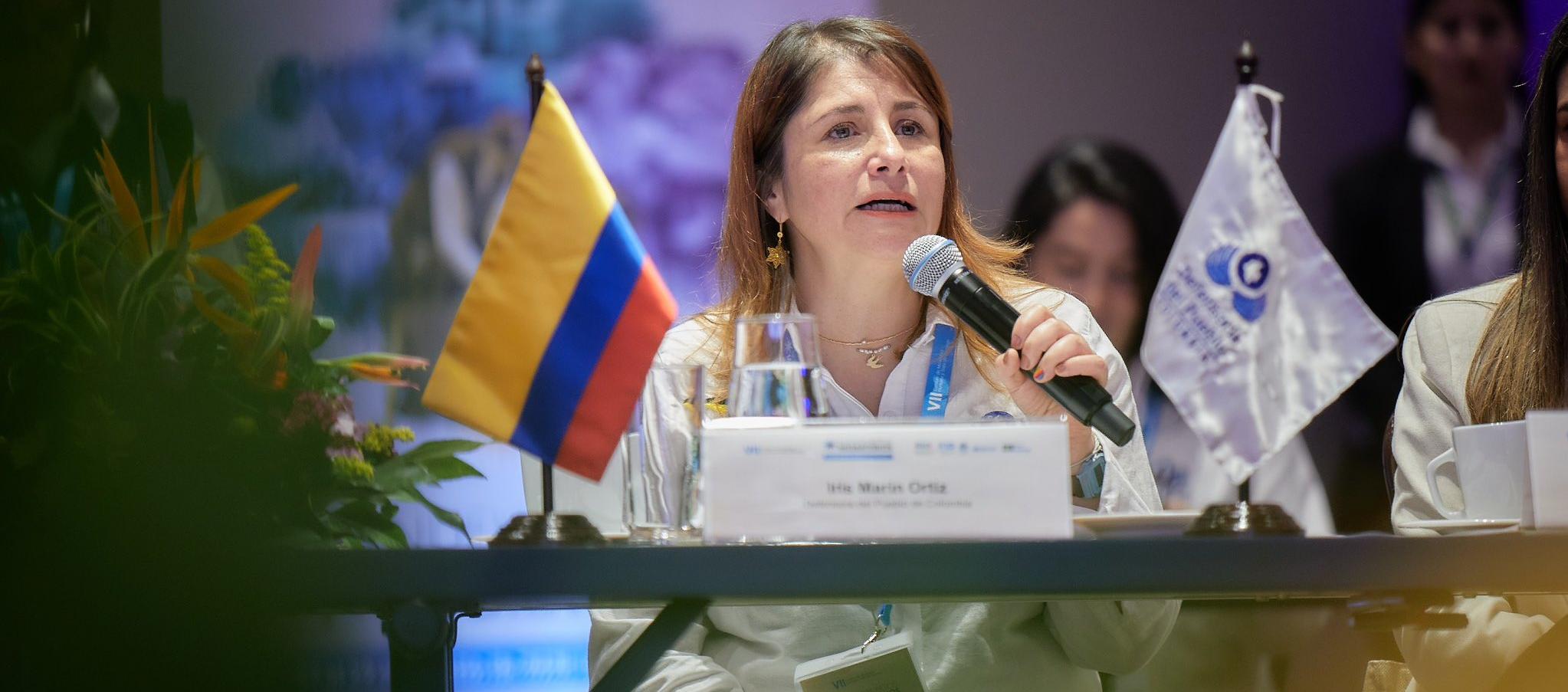 La Defensora del Pueblo de Colombia, Iris Marín.