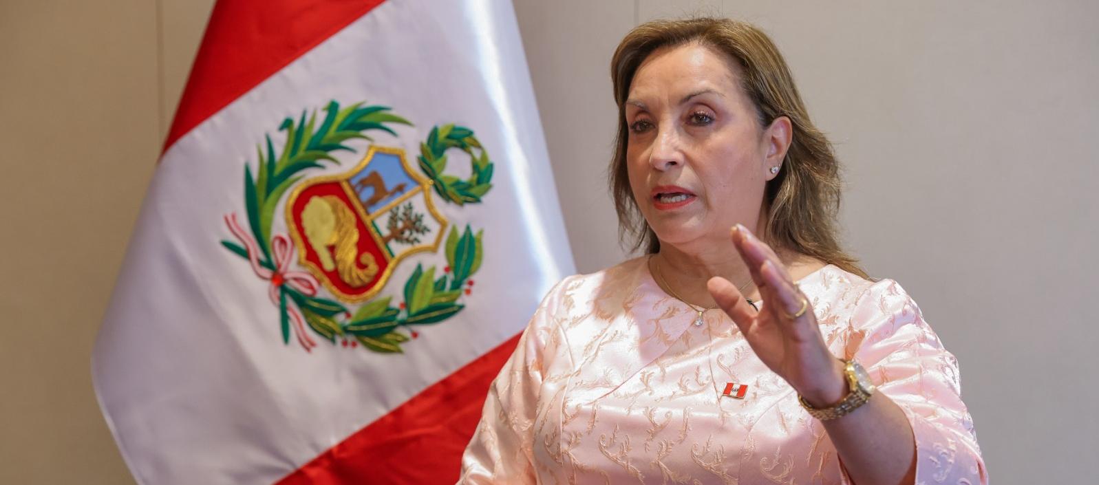 Dina Boluarte, presidenta de Perú.