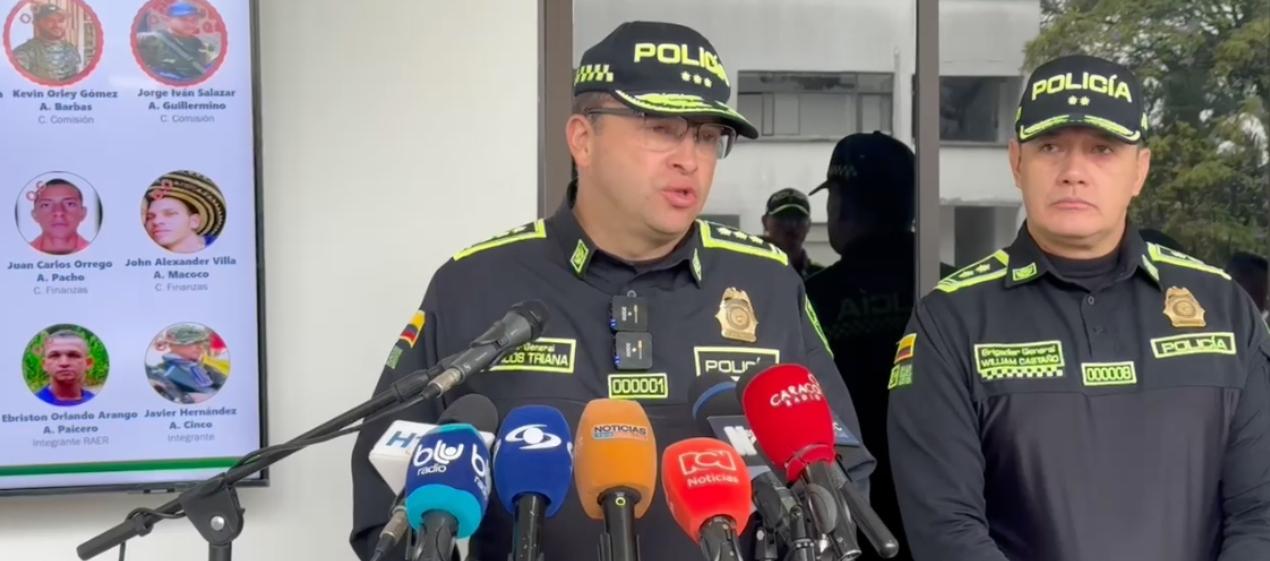 Mayor General Carlos Triana, Director de la Policía Nacional. 