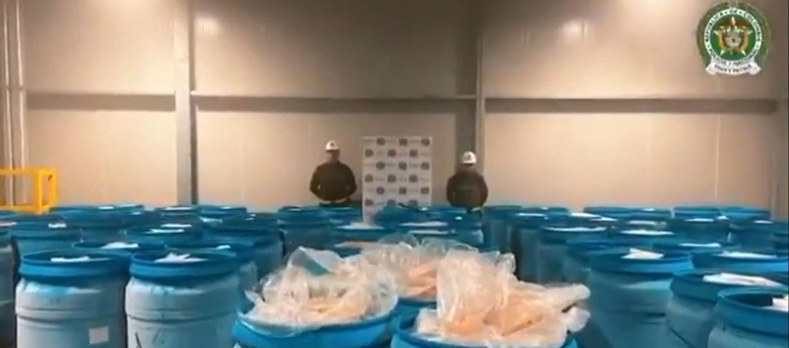 Una parte de la droga incautada.