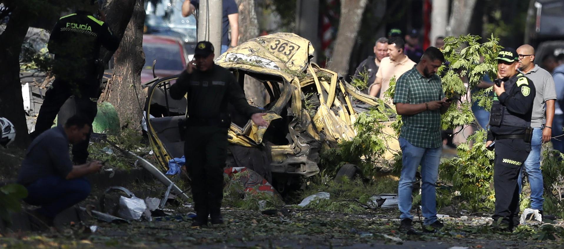 Escena del atentado esta tarde en Cali