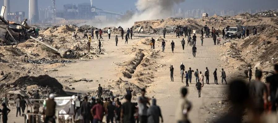 Destrucción en Gaza por los ataques de Israel.