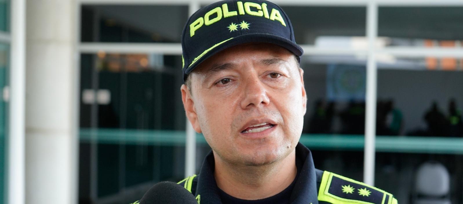 General Edwin Urrego, comandante de la Policía Metropolitana de Barranquilla. 