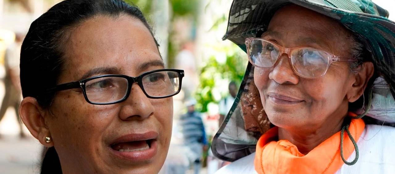 Gilma Mesa Cierro y Aredia Aragón.