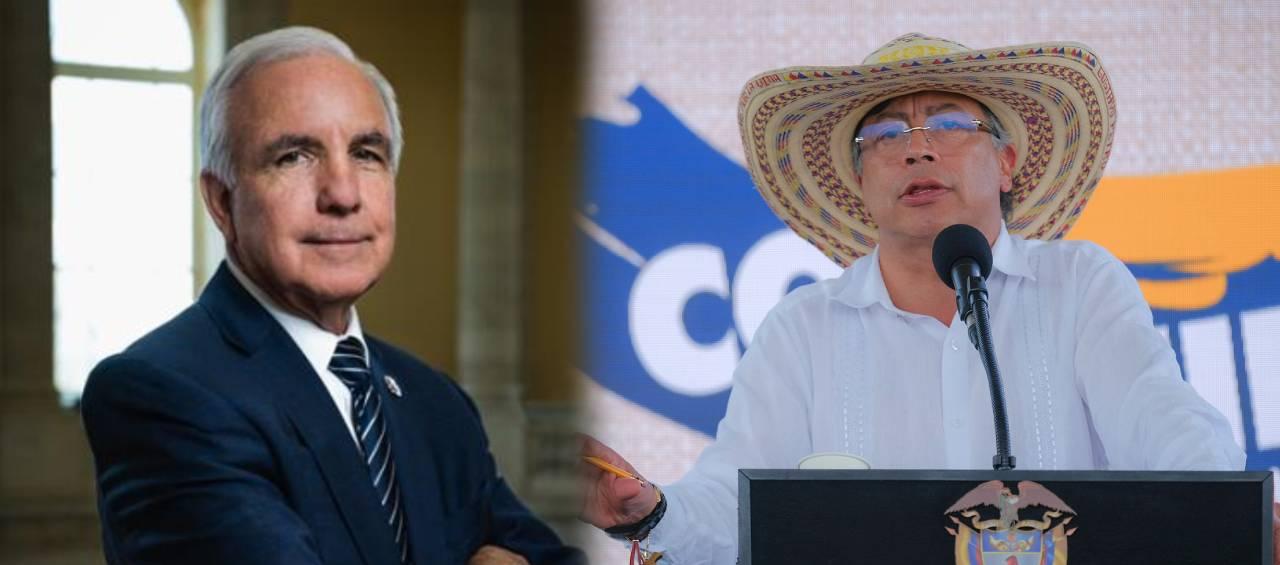 El representante a la Cámara de EE.UU., Carlos Giménez, y el Presidente Gustavo Petro.