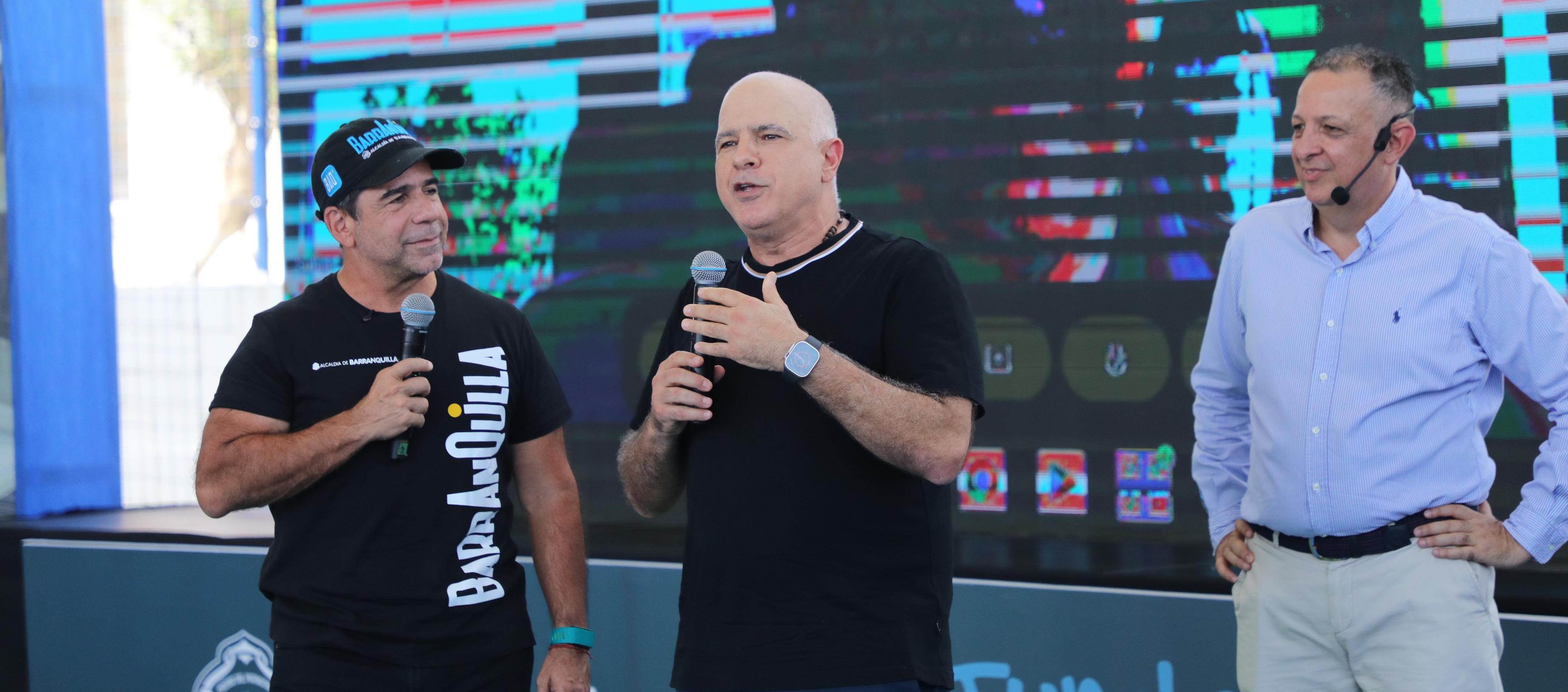 Alejandro Char, alcalde de Barranquilla y Christian Daes, COO de Tecnoglass.