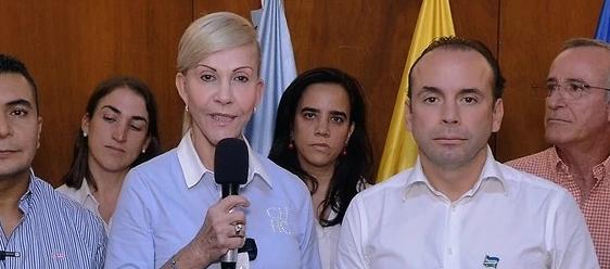 La gobernadora del Valle del Cauca, Dilian Francisca Toro, y el alcalde de Cali, Alejandro Eder.