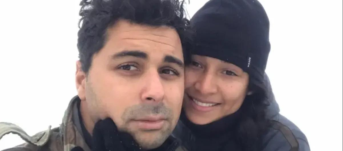 Alessandro Venier con su pareja  Maylin Castro Monsalvo. 