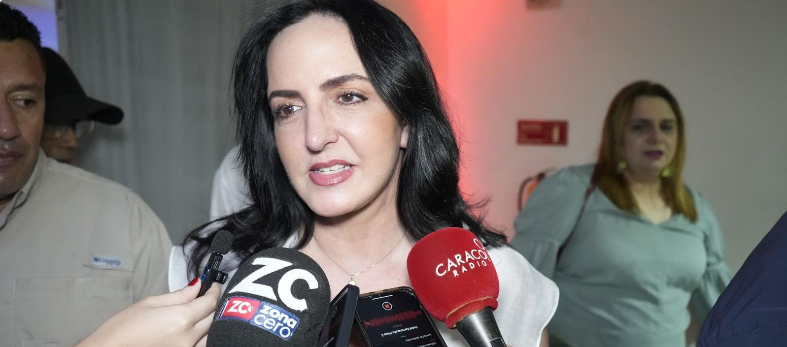 María Fernanda Cabal este sábado en Barranquilla. 