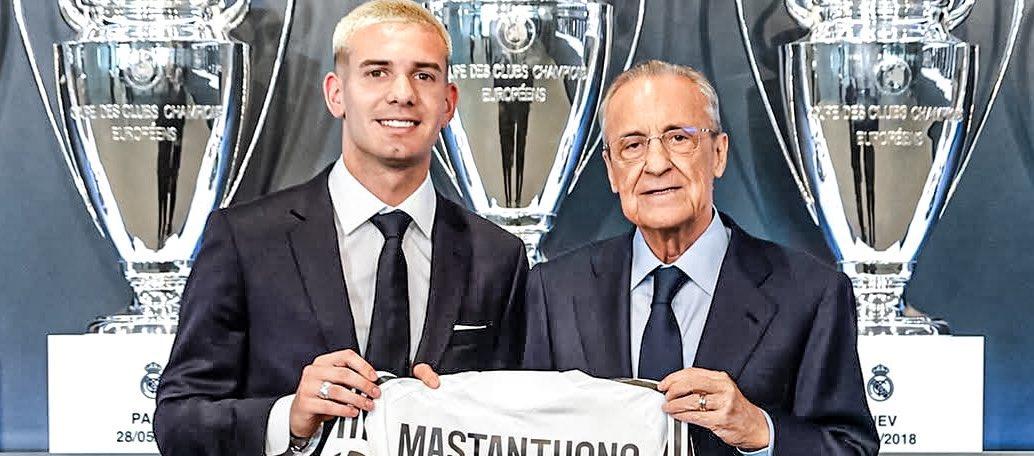 Franco Mastantuono y Florentino Pérez.