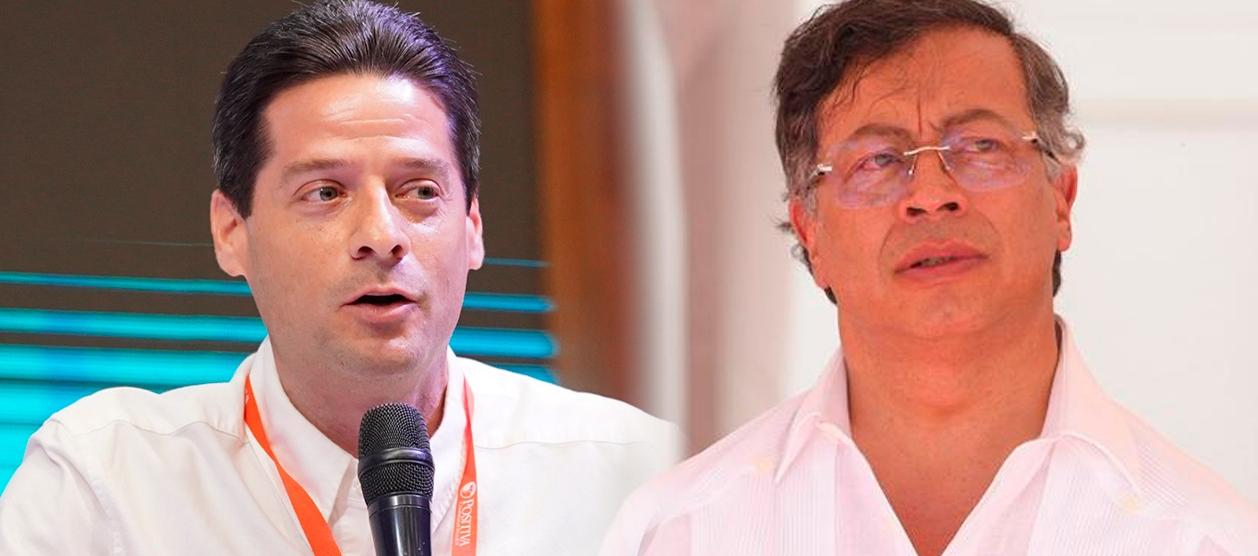 Senador Mauricio Gómez y el Presidente Gustavo Petro.