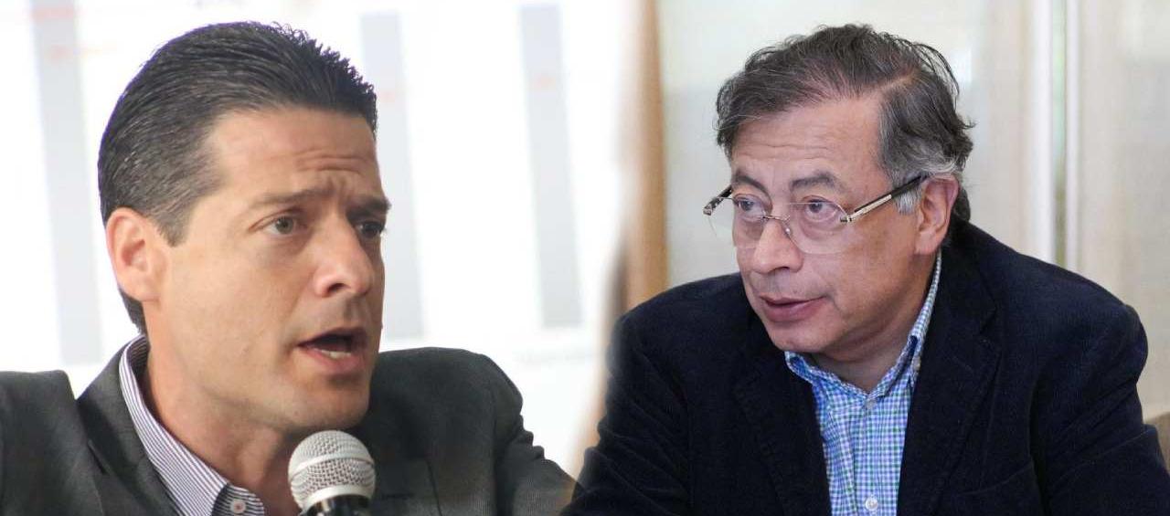 El senador Mauricio Gómez y el Presidente Gustavo Petro.