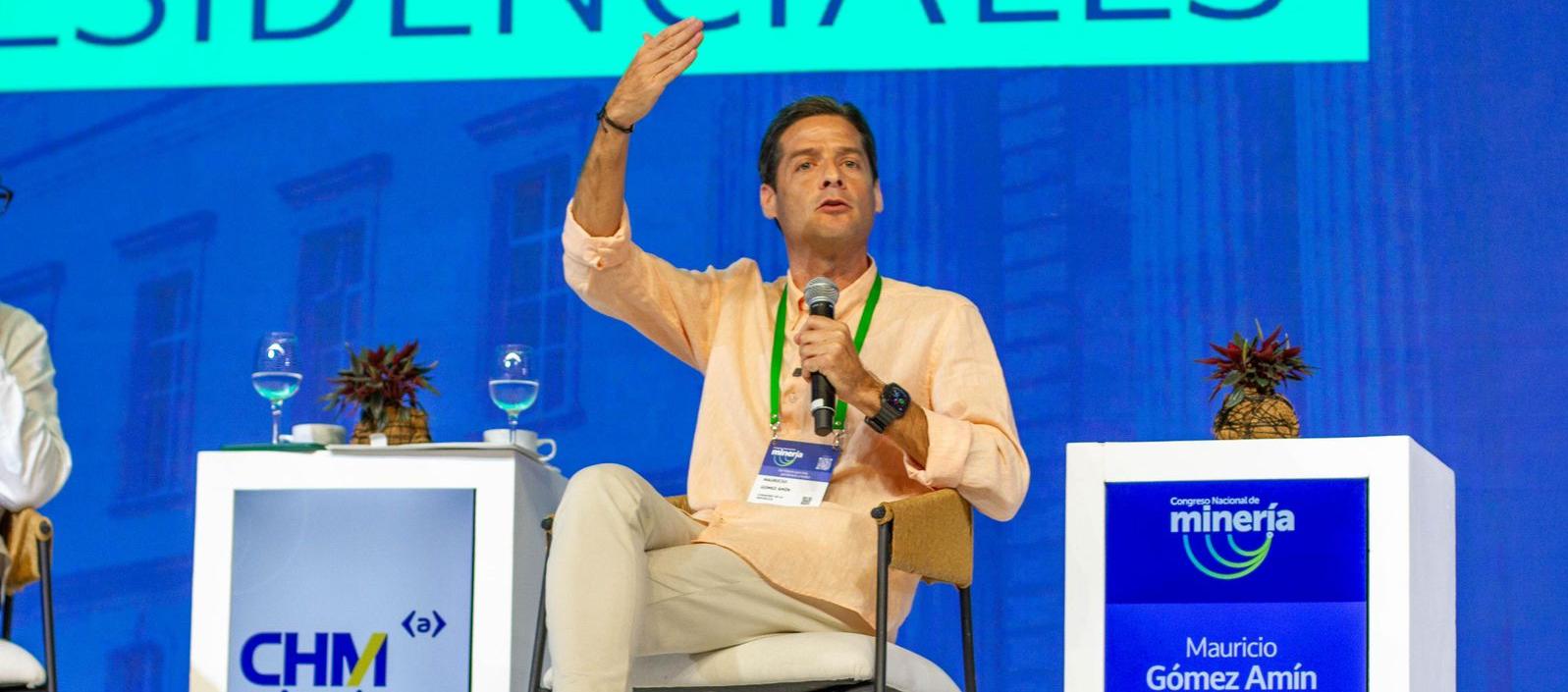 Mauricio Gómez en el Congreso de Minería.