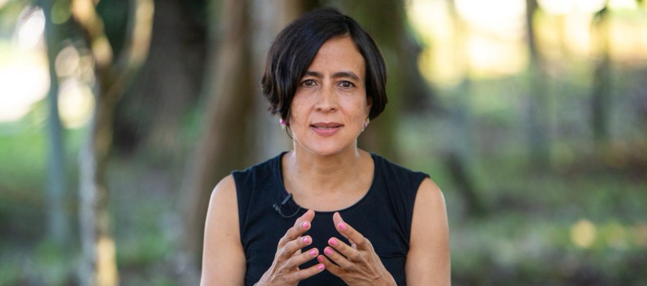 La precandidata presidencial Susana Muhamad.