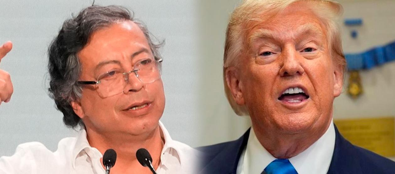 Presidente Petro y Donald Trump.