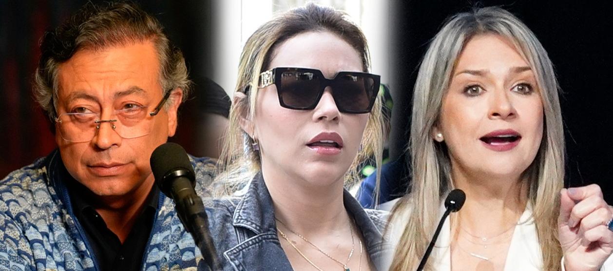 Gustavo Petro, Days Vásquez y Vicky Dávila.