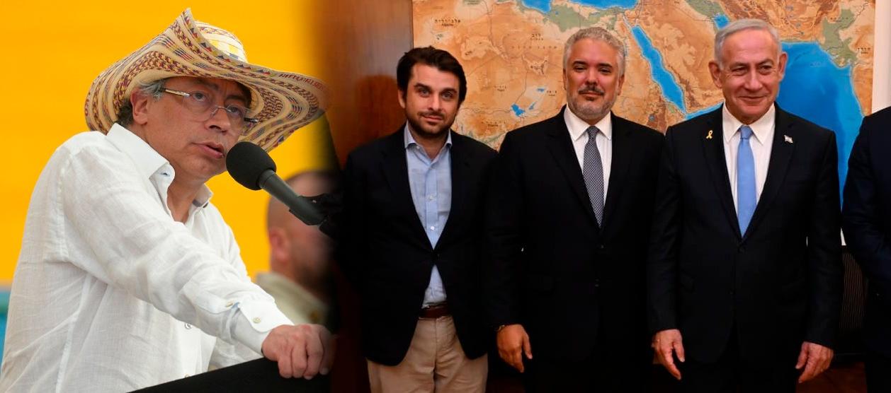 Petro, Gabriel Gilinski, Iván Duque y Benjamin Netanyahu.