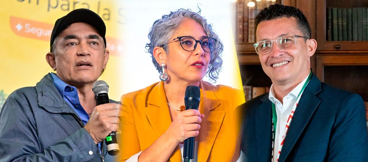 Precandidato presidencial, Gustavo Bolívar, precandidata presidencial, María José Pizarro y representante a la Cámara, Alejandro Toro.