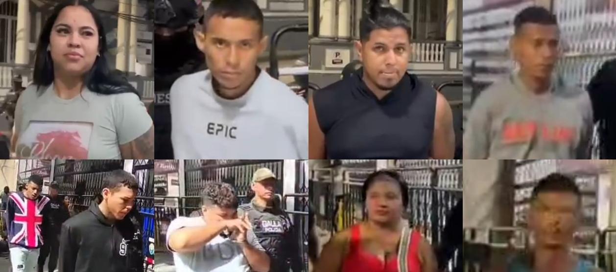 Los presuntos 'Costeños' capturados.