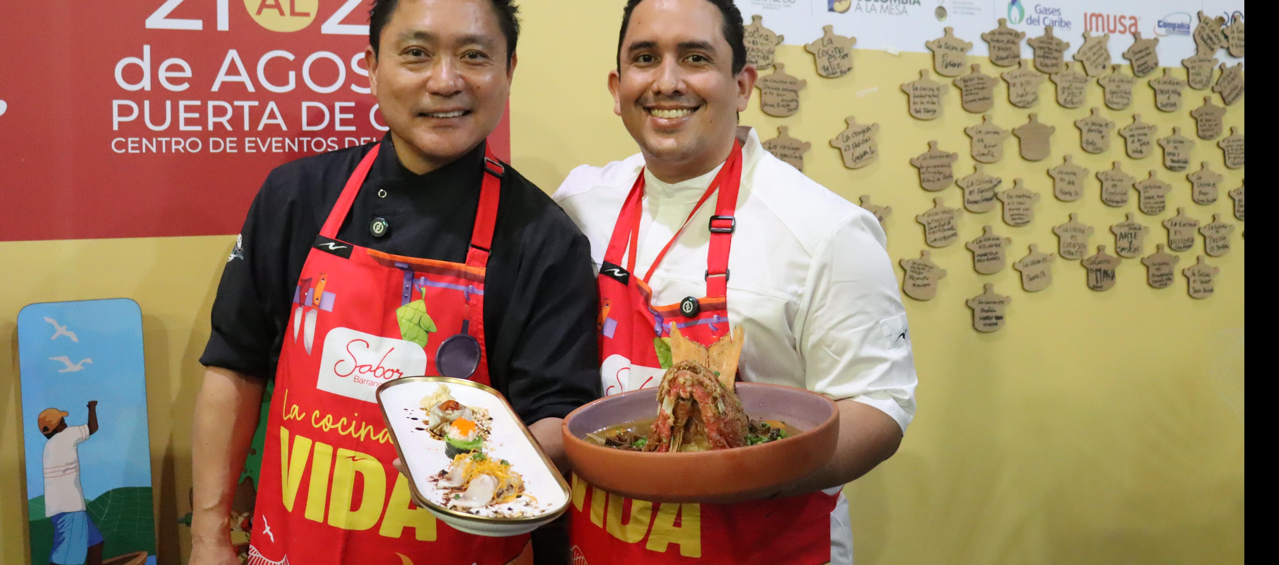 Los chefs Hajime Kasuga y Franco Donado.