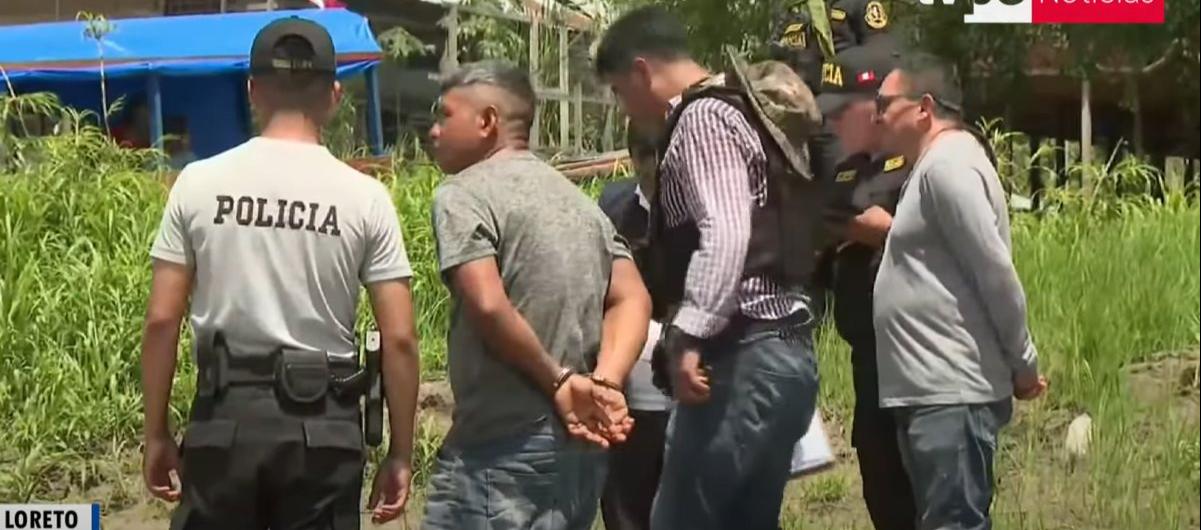 Topógrafos al momento de ser capturados.