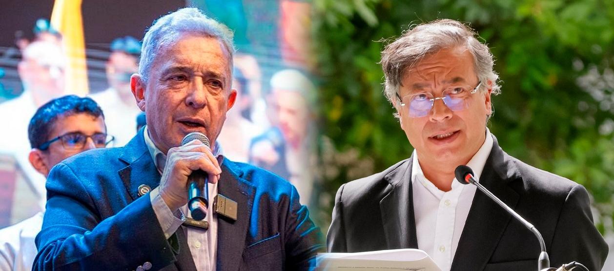 Enfrentamiento entre Álvaro Uribe y Gustavo Petro.