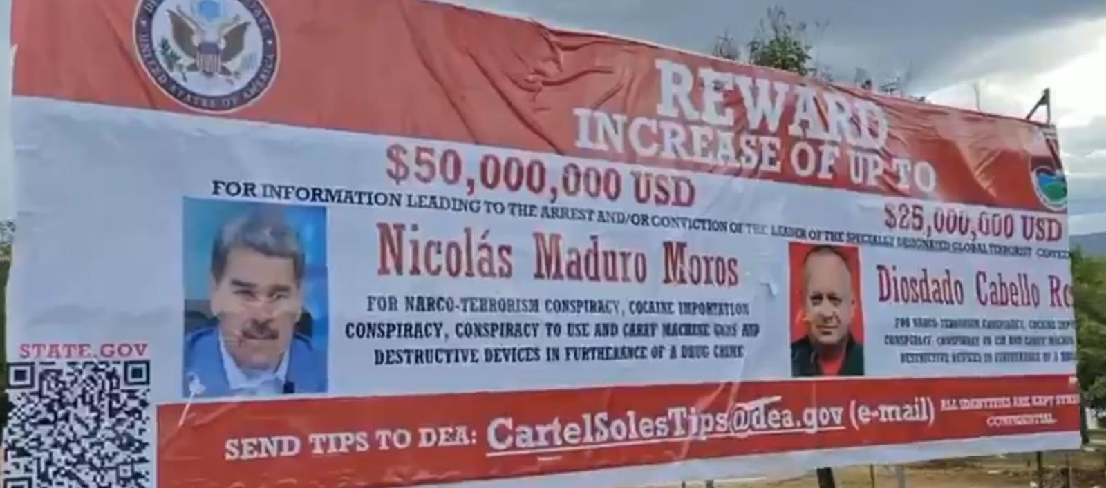 Valla ubicada en el municipio Villa del Rosario, Norte de Santander.