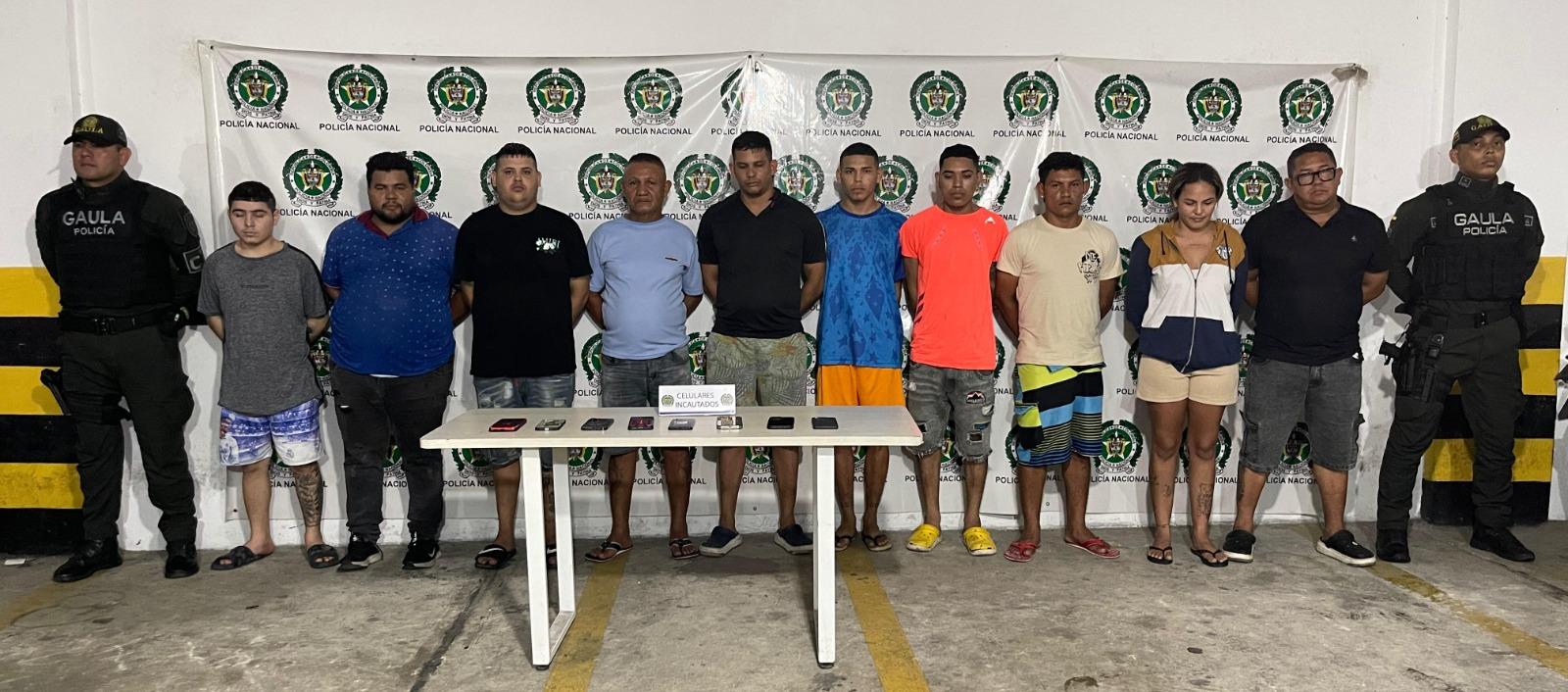 Presuntos 'Costeños' capturados. 